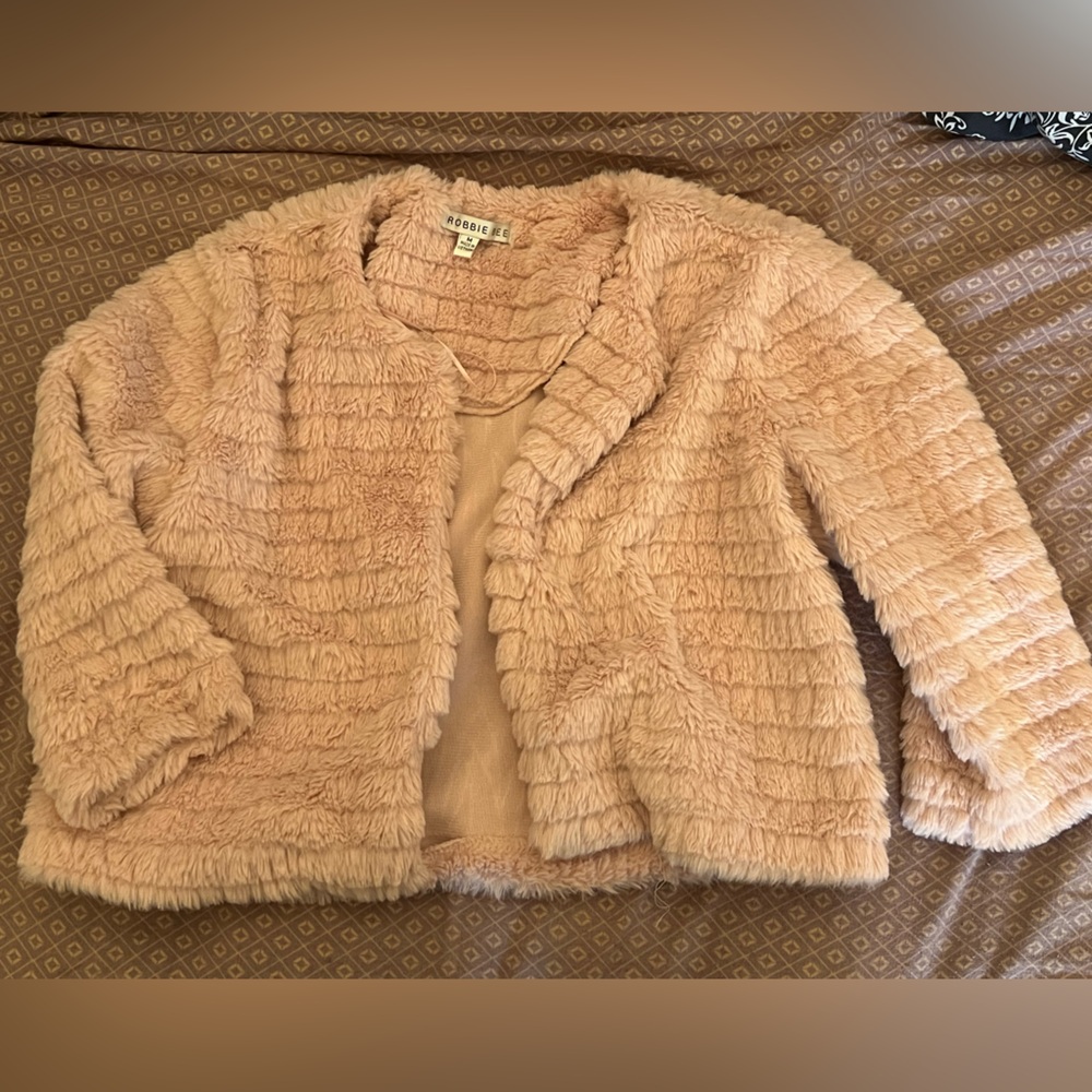Robbie Bee Blush Faux Fur Jacket